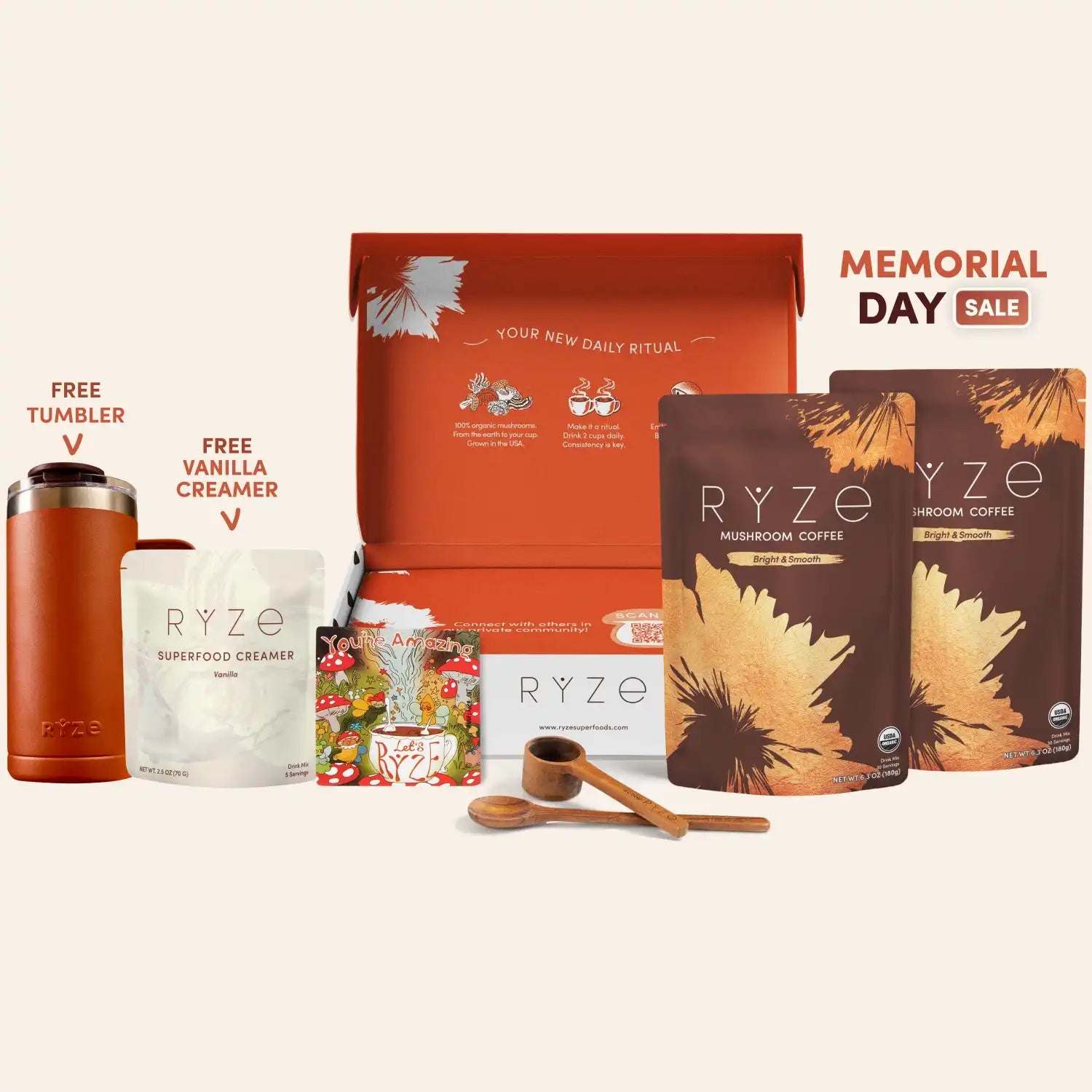 Mushroom Coffee Starter Kit (60 servings) - F0SN
