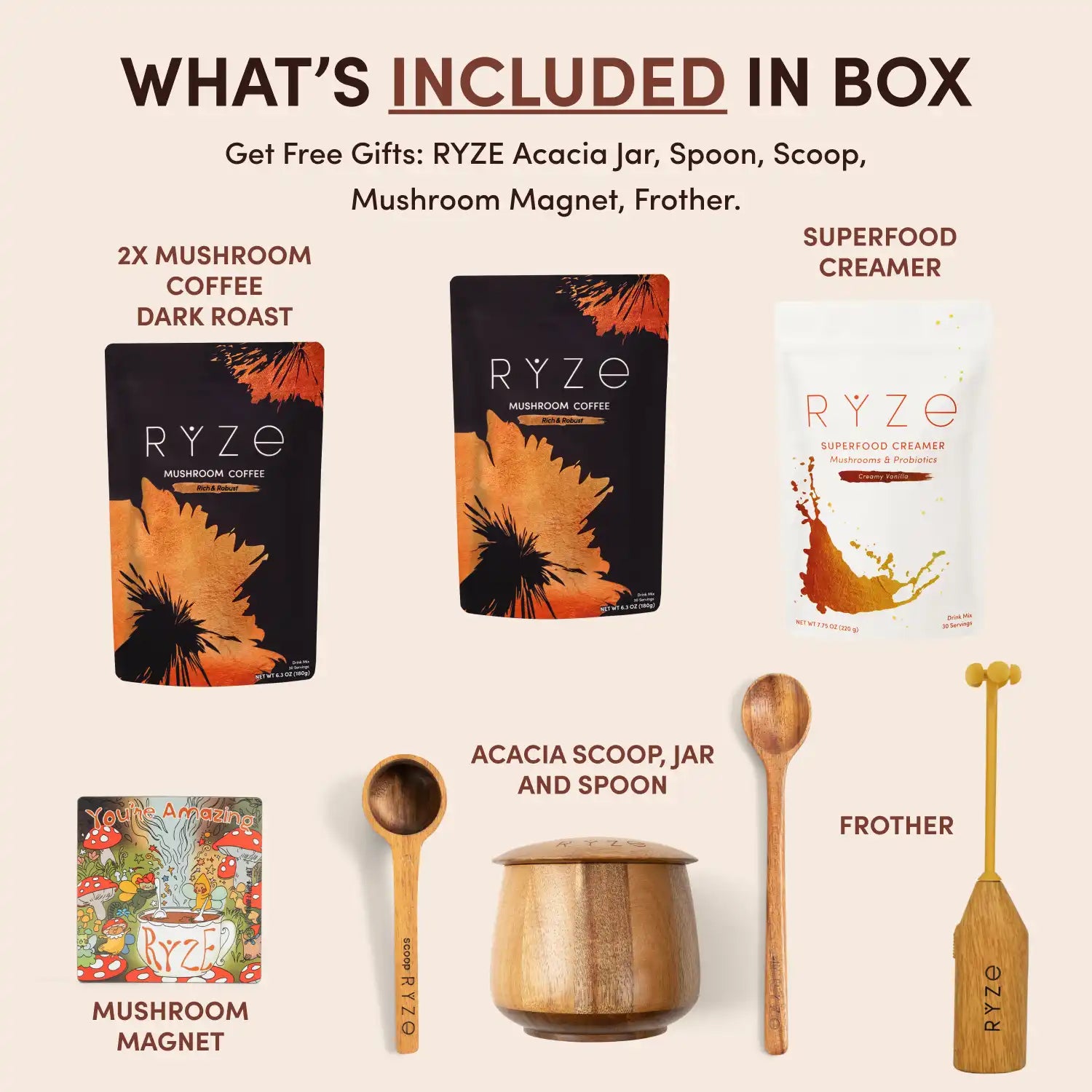 Mushroom Coffee Ritual Set - A5B4