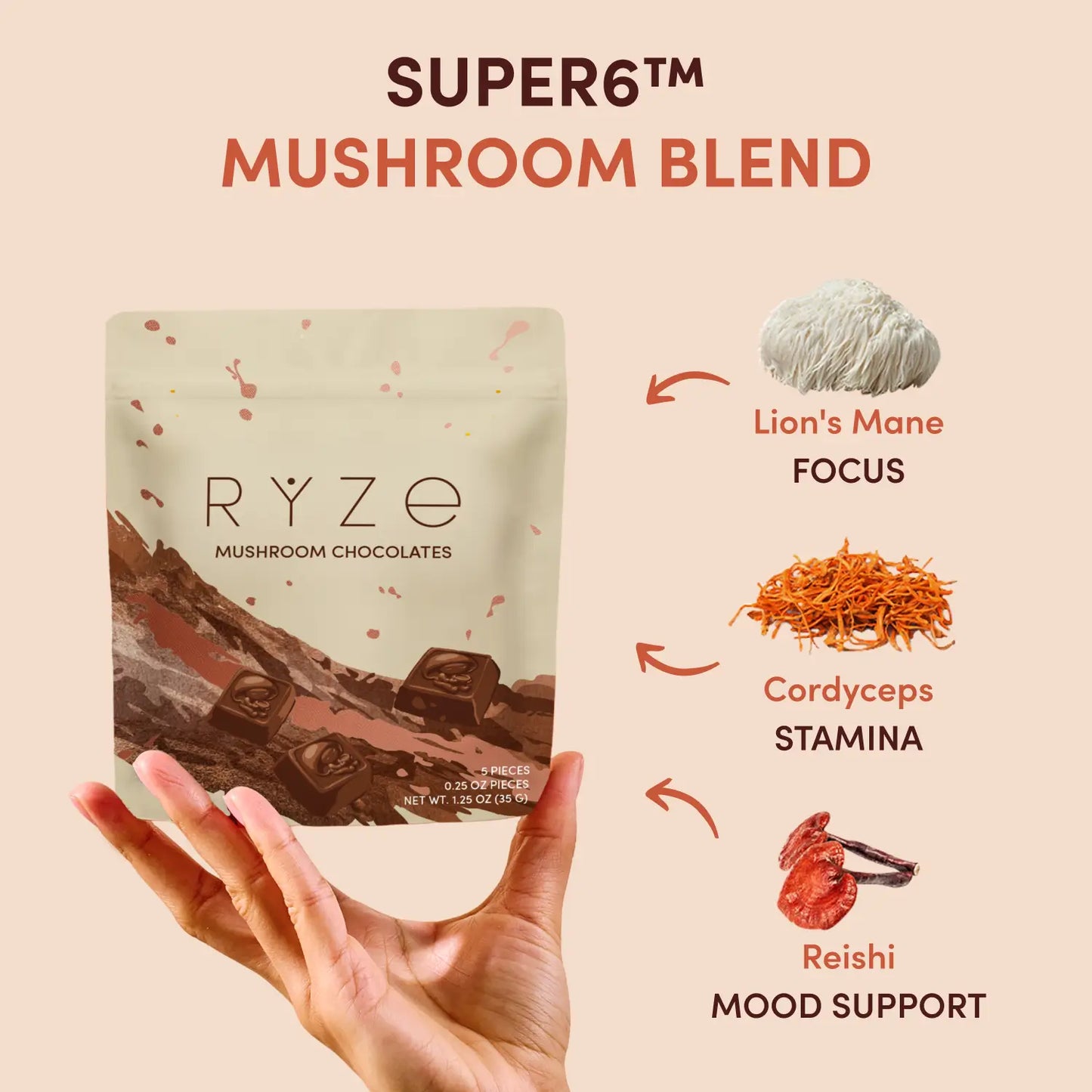 Mushroom Chocolates Rye (15 pieces) - BANT