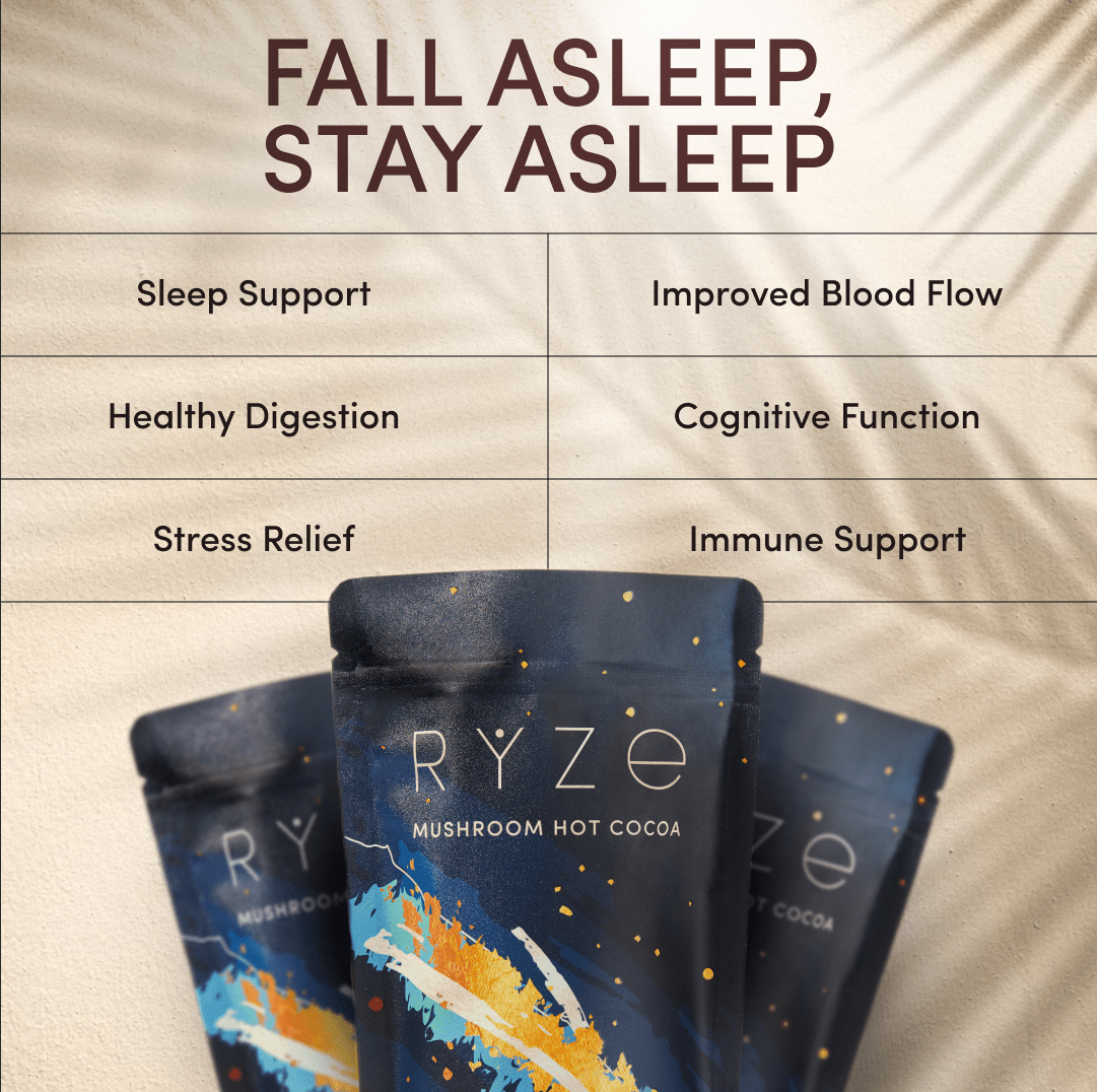 RYZE Hot Cocoa - with 6 Sleep Superfoods to Help Fall Asleep and Stay Asleep - 5SBC
