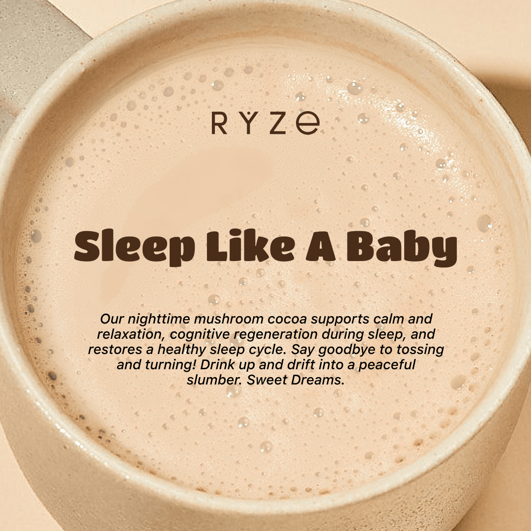 RYZE Hot Cocoa - with 6 Sleep Superfoods to Help Fall Asleep and Stay Asleep - 6Y1G