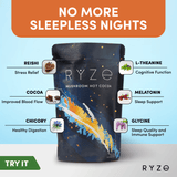 RYZE Hot Cocoa - with 6 Sleep Superfoods to Help Fall Asleep and Stay Asleep - 6Y1G