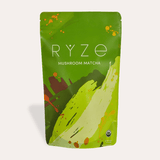 RYZE Mushroom Matcha - with 6 Organic Adaptogenic Mushrooms Grown In USA and Ceremonial-Grade Japanese Matcha - B6K3